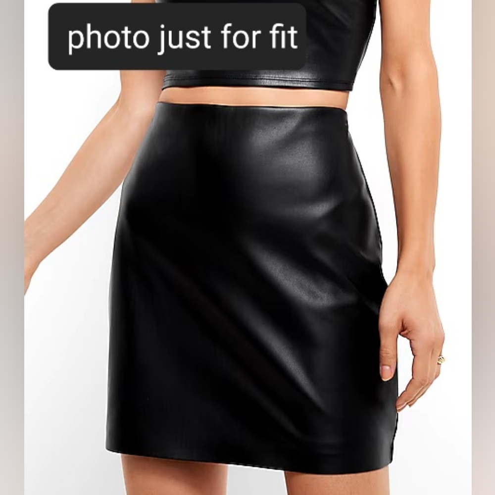 Faux leather skirt